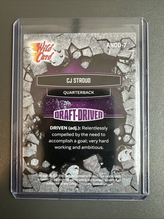 2021 C.J. Stroud Wild Card Alumination NIL Rookie Draft Driven Purple - Texans