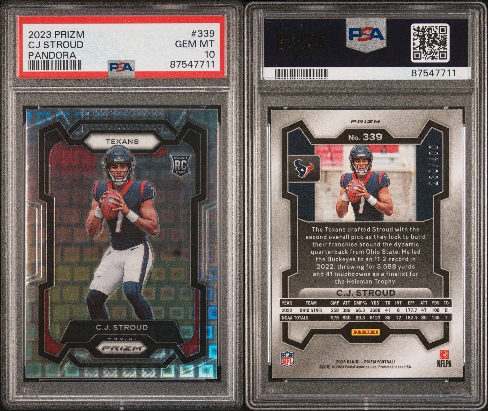 2023 Prizm CJ Stroud Pandora 230/400 PSA 10 GEM MINT