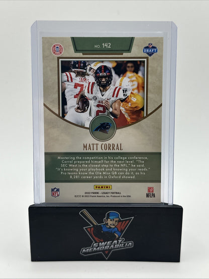 Matt Corral Chrome Premium Edition 2022 Panini Legacy #142 Panthers RC 110/150