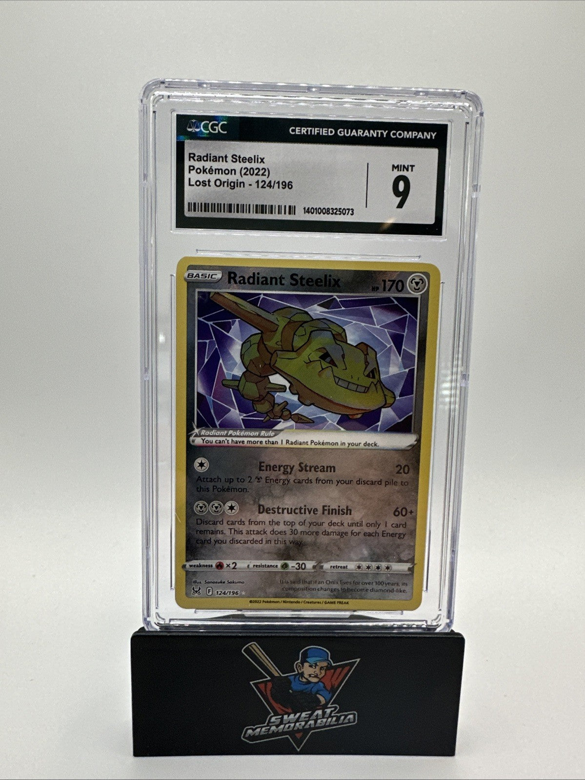 CGC 9 Radiant Steelix 124/196 Lost Origin 2022 Pokemon Card