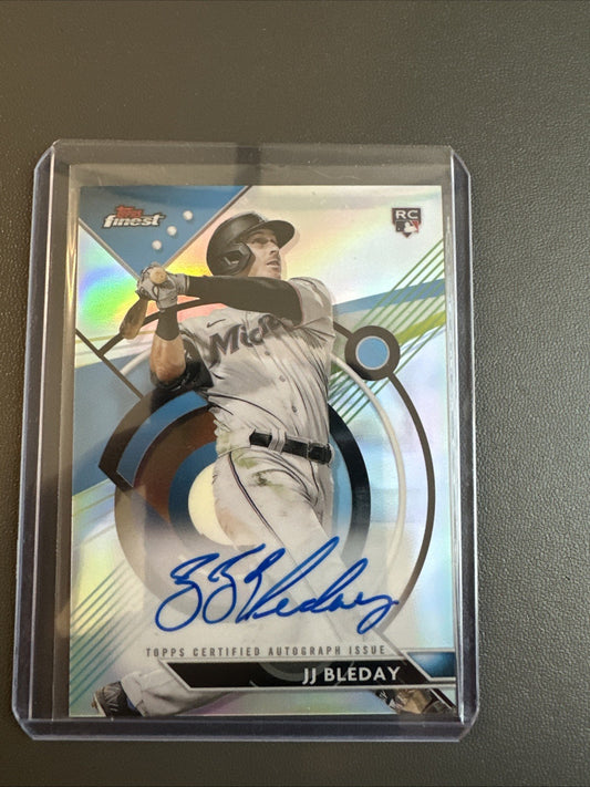 2023 Topps Finest J.J. Bleday Autographed Rookie Card Miami Marlins