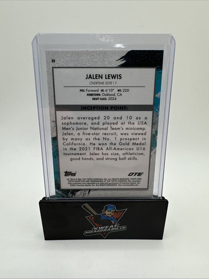 2021-22 Topps Inception OTE Overtime Elite Red /75 Jalen Lewis #IA-JL3 Auto
