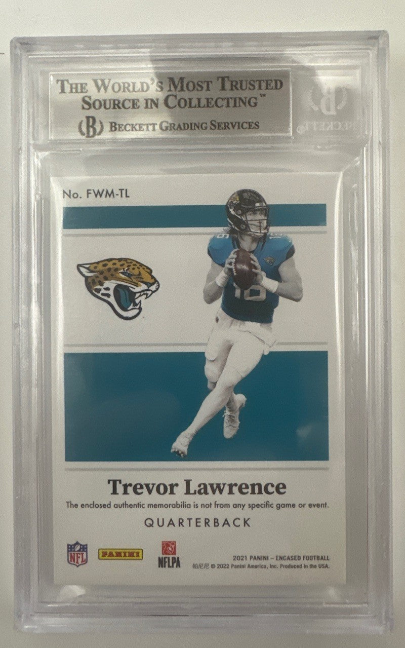 2021 Panini Encased Future Wave Materials Diamond Trevor Lawrence RC #1 BGS 8.5