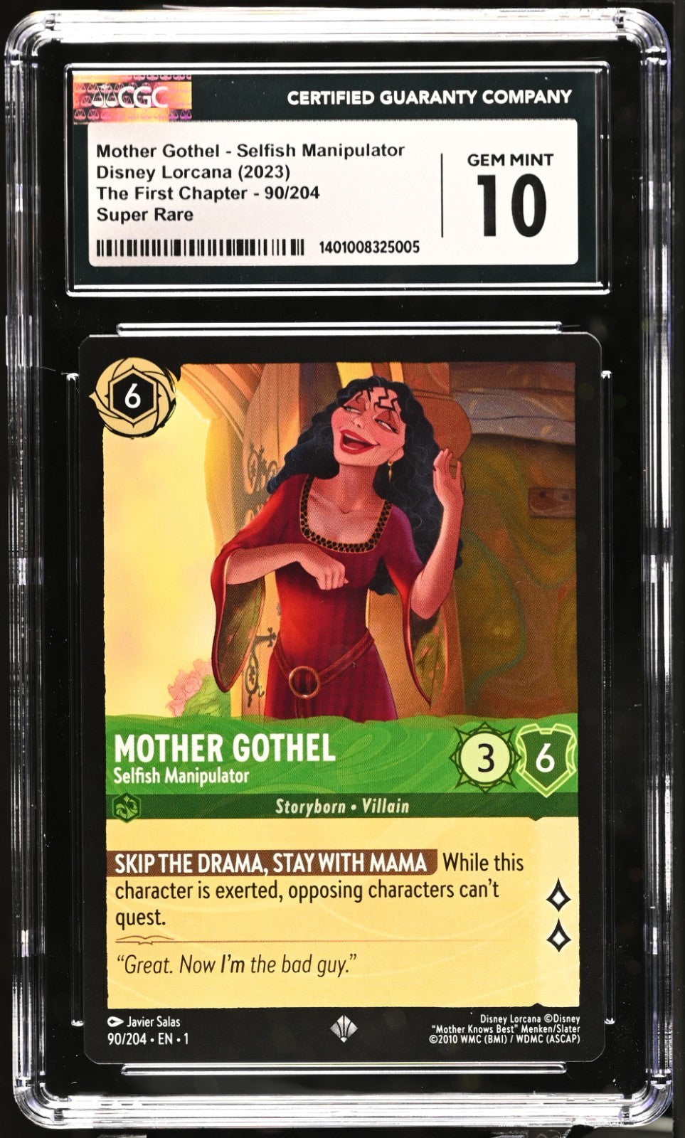 2023 Disney Lorcana The First Chapter Mother Gothel Super Rare CGC 10