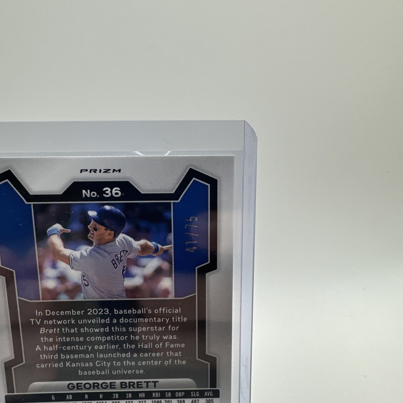 George Brett 2024 Panini Prizm Green Scope Prizm #41/75 Kansas City Royals