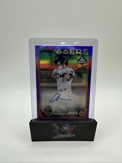 2024 topps pro debut alberto rios auto purple 160 /299