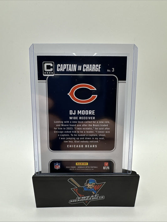 2024 Panini Donruss Optic - DJ Moore #3 - Captain In Charge - Bears 