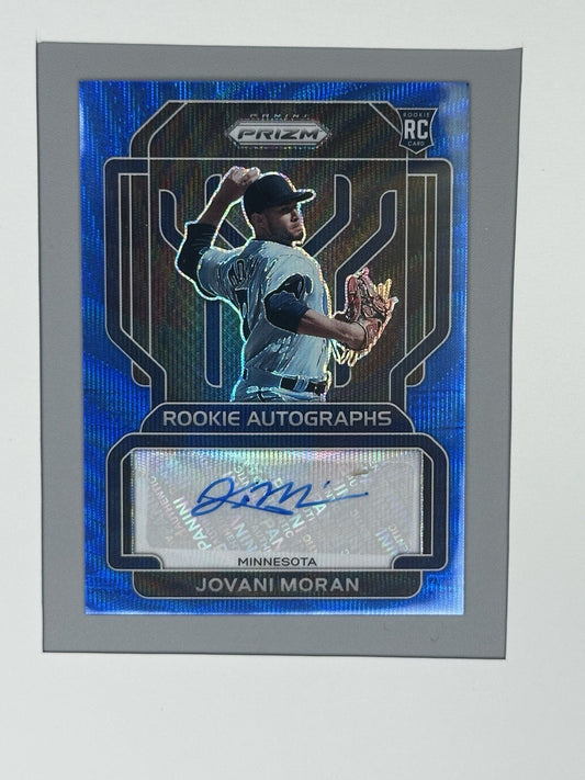 2022 Panini Prizm Jovani Moran Auto RC Blue 48/50 #RA-JI Twins