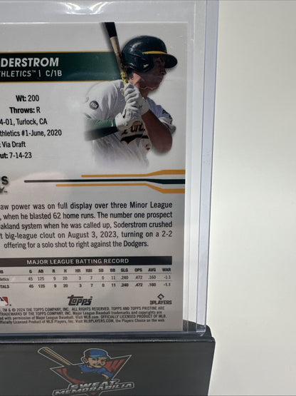 2024 Topps Pristine - Tyler Soderstrom #195 True Blue /50 RC