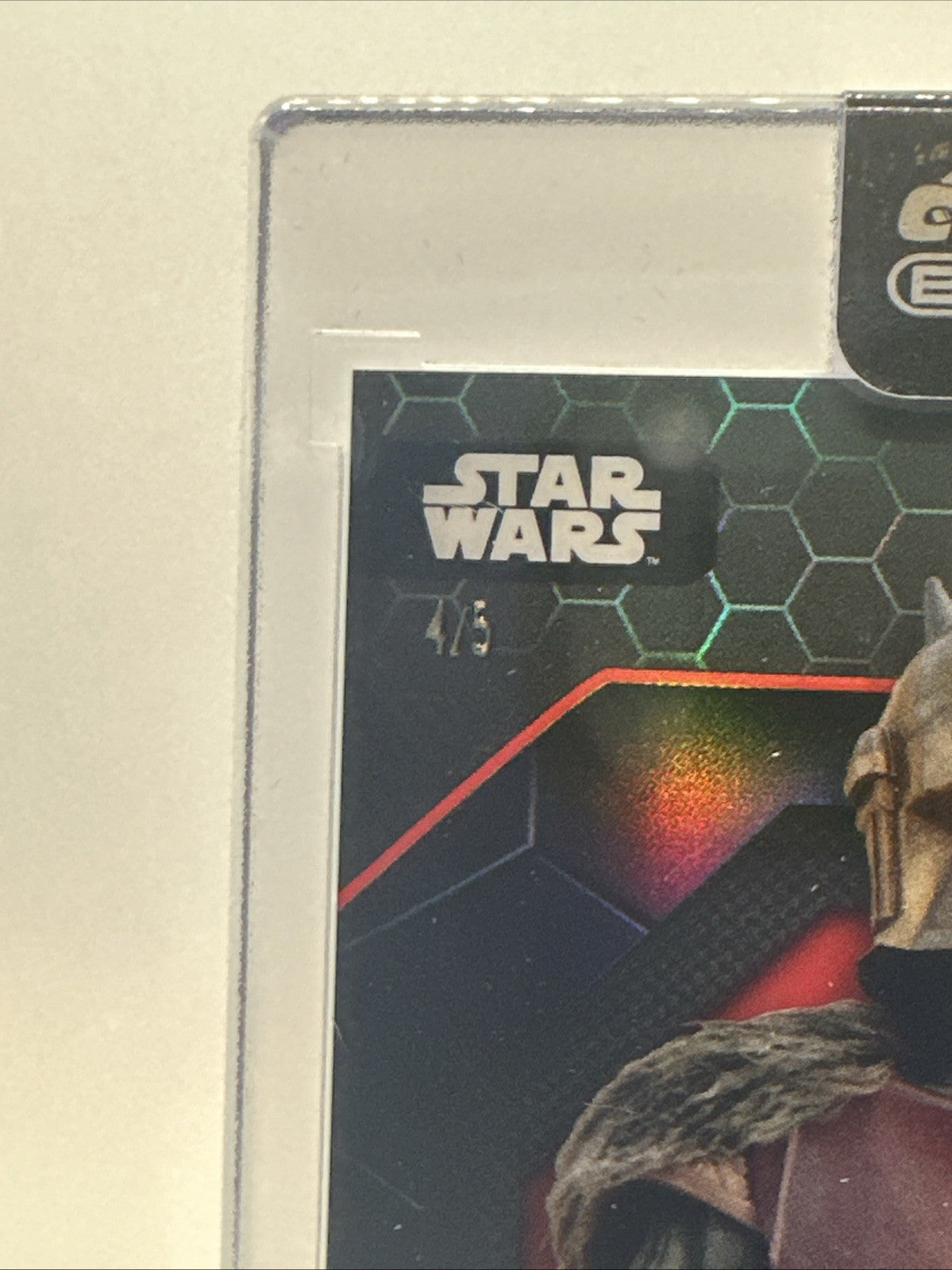 2024 Topps Chrome Black Star Wars The Armorer Emily Swallows Auto /5.