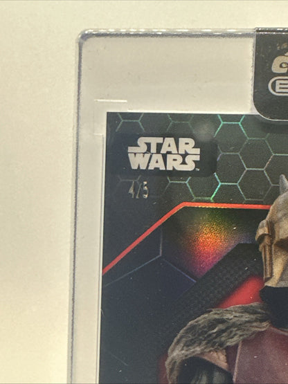 2024 Topps Chrome Black Star Wars The Armorer Emily Swallows Auto /5.