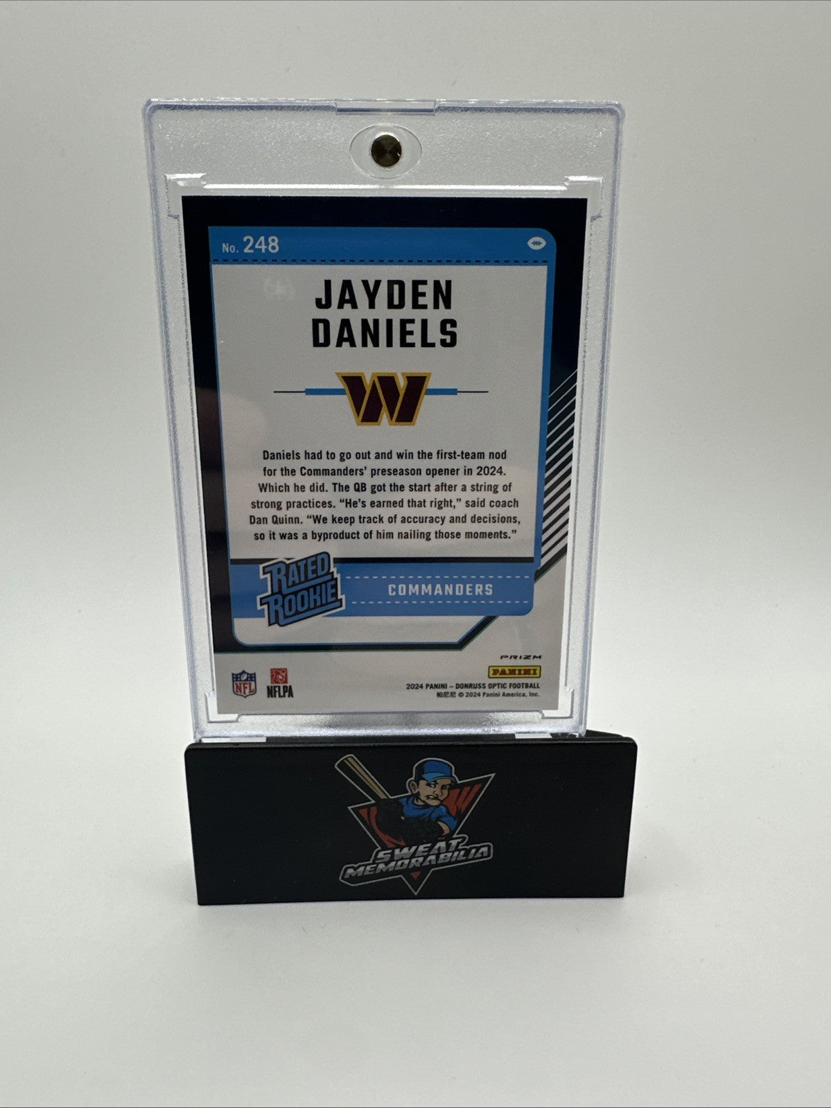 2024 Panini Donruss Optic - Rated Rookie Jayden Daniels #248 Purple Shock (RC)