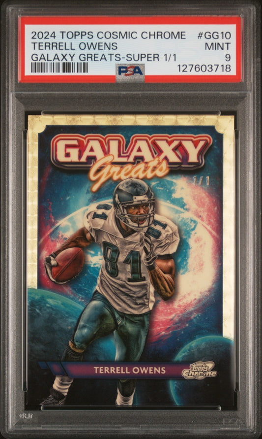2024 Topps Cosmic Chrome Galaxy Great Terrell Owens 1/1 #GG10 PSA 9 Superfractor