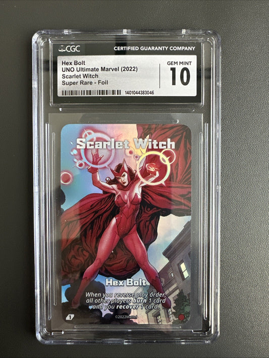 Uno Ultimate Marvel Scarlet Witch Super Rare Foil CGC 10