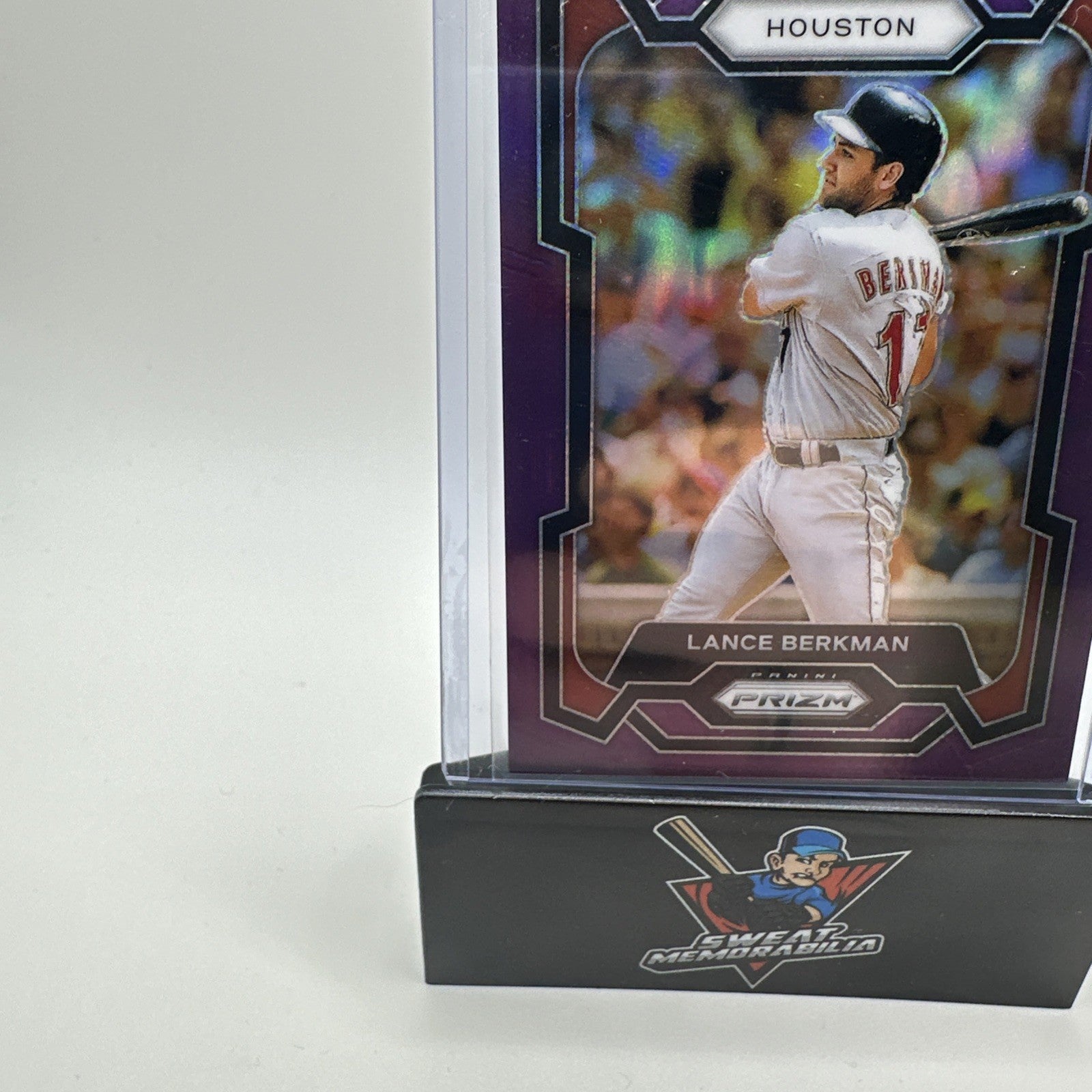 Lance Berkman 2024 Panini Prizm #258 Purple Prizm 76/99