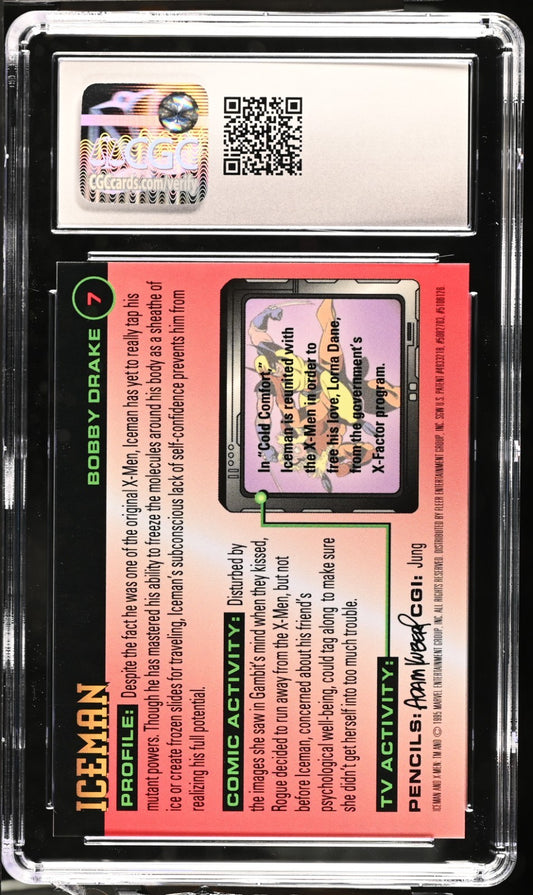 1995 FLEER ULTRA X-MEN CHROMIUM  ICEMAN # 7 CGC 10