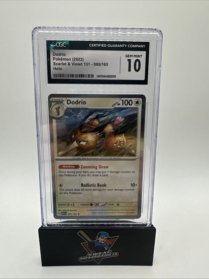 Pokémon 2023 Dodrio Holo Scarlet And Violet 151 85/165 CGC 10