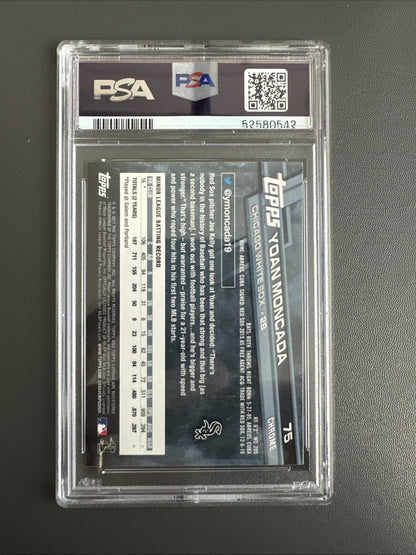 2017 Topps Chrome #75 Yoan Moncada Running Rookie RC PSA 10