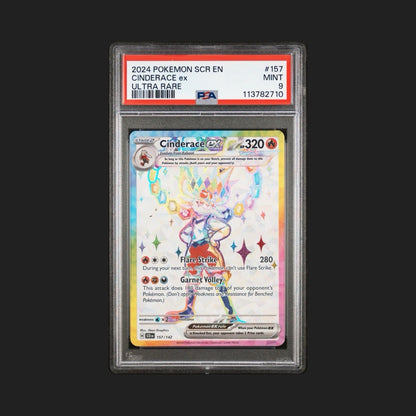 2024 Pokemon SCR EN Cinderace ex Ultra Rare PSA 9 #157