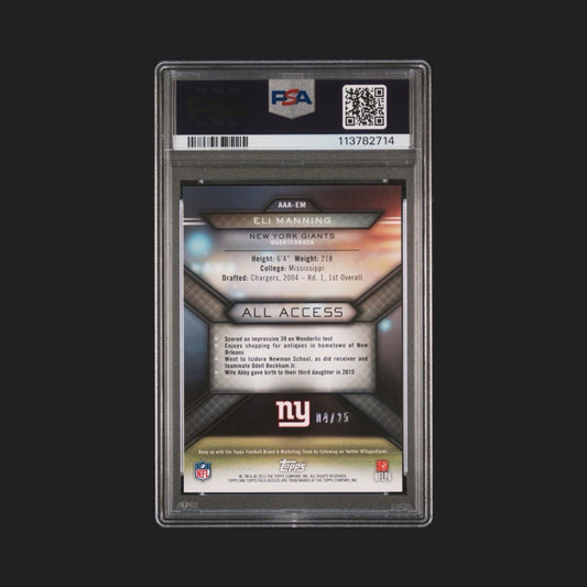 2015 Topps Field Access Eli Manning All Access Purple PSA 9 #EM 4/25