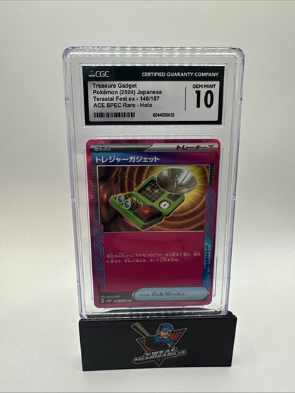 CGC 10 GEM MINT Treasure Gadget 146/187 ACE SPEC Terastal Festival Pokemon Card
