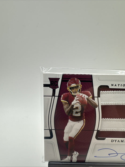 2021 DYAMI BROWN PANINI NATIONAL TREASURES ENCASED RPA ROOKIE PATCH AUTO RC 4/5