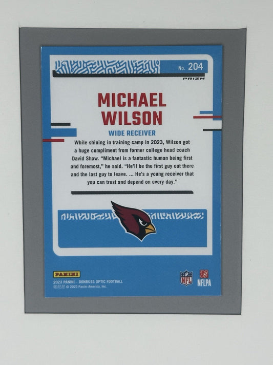 2023 Donruss Optic Michael Wilson Rated Rookie Silver Prizm #204