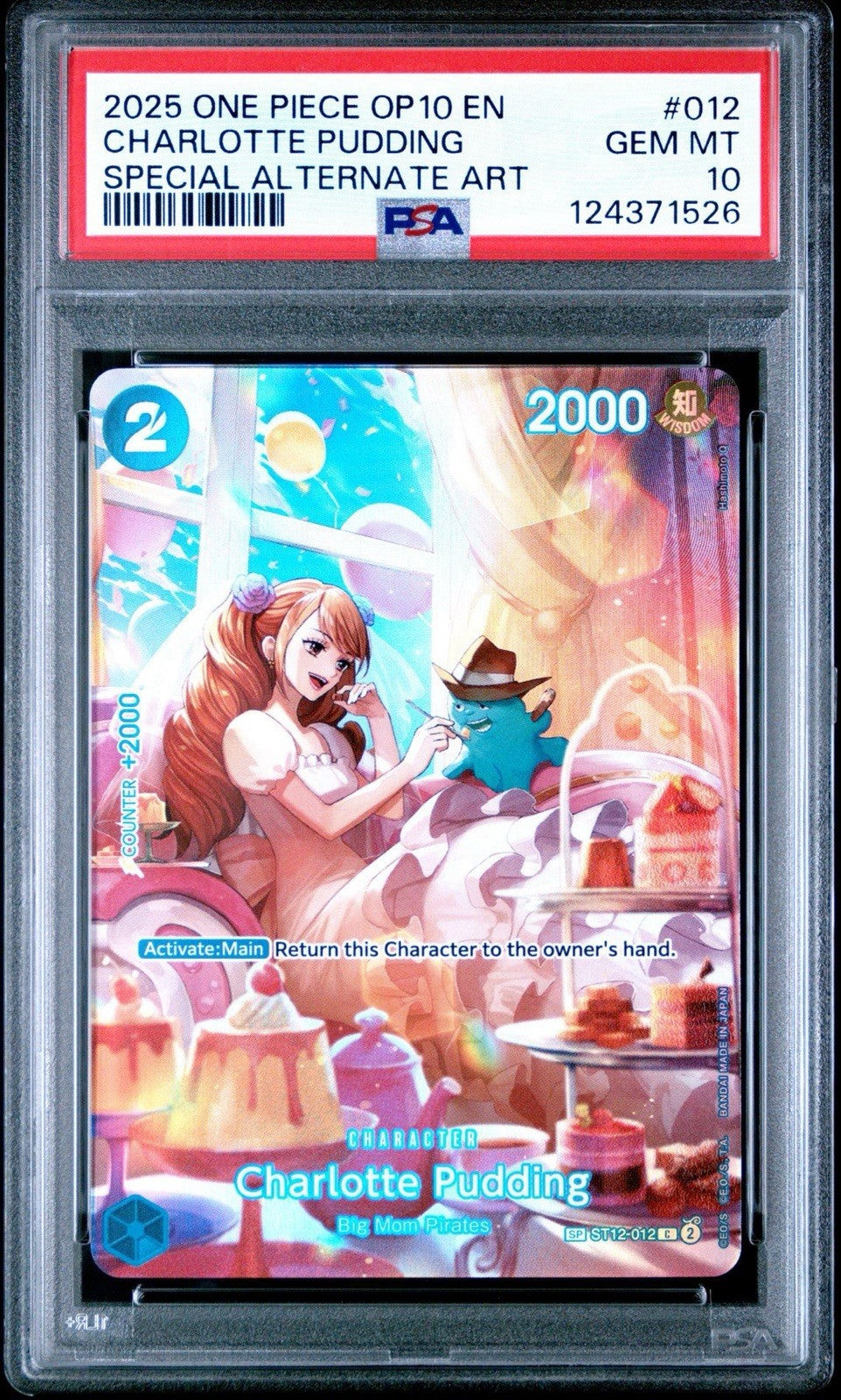 2025 One Piece OP 10 EN Charlotte Pudding Special Alternate Art PSA 10