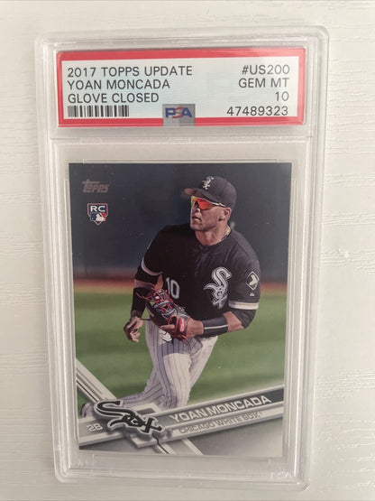 2017 Topps Update Yoan Moncada Glove Closed #US200 PSA 10