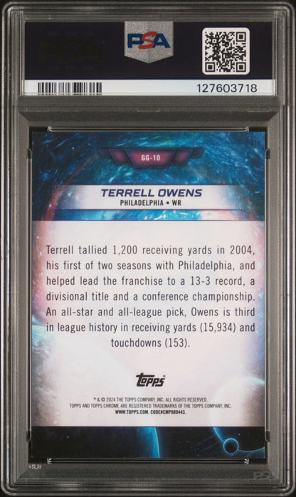 2024 Topps Cosmic Chrome Galaxy Great Terrell Owens 1/1 #GG10 PSA 9 Superfractor