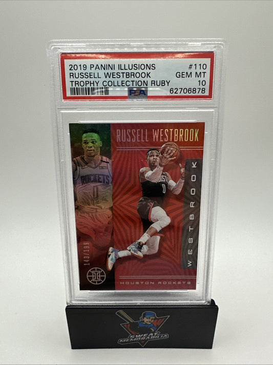 2019-20 Panini Illusions Trophy Collect. Red #110 Russell Westbrook /199 PSA 10