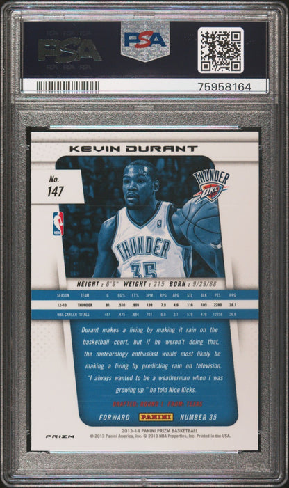 2013 Panini Prizm Kevin Durant Red Prizm #147 PSA 10