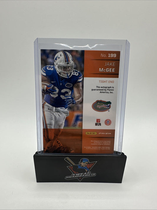 2016 Panini Prizm Draft Picks Jake McGee Blue Auto Florida