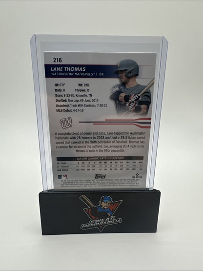 2024 Topps Pristine Lane Thomas Green Refractor /50 Washington Nationals
