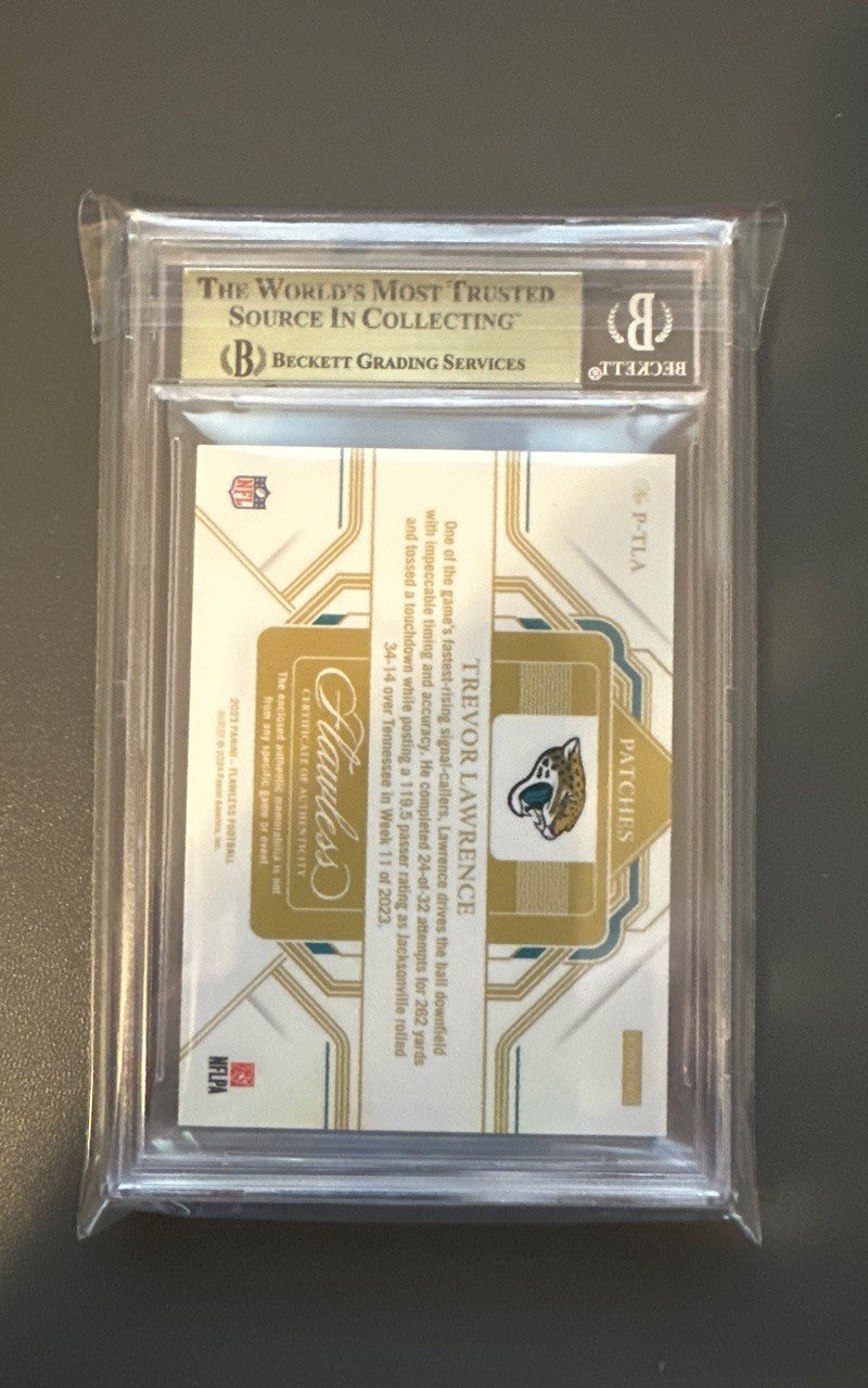 2023 Panini Flawless Trevor Lawrence  NFL Shield 1/1 #14 BGS 9.5