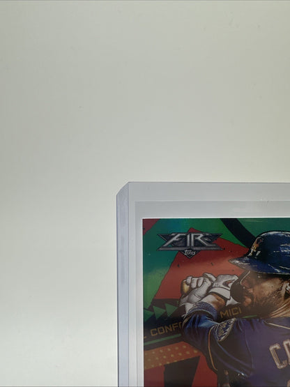 2022 Topps Fire Michael Conforto #FA-MC Auto Gold /75 New York Mets