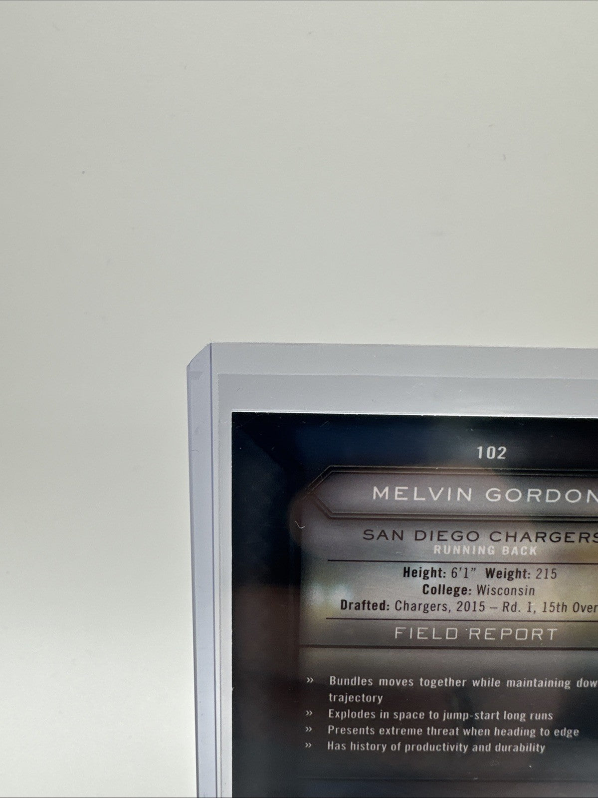2015 Topps Field Access Football Card #102 Melvin Gordon Rookie