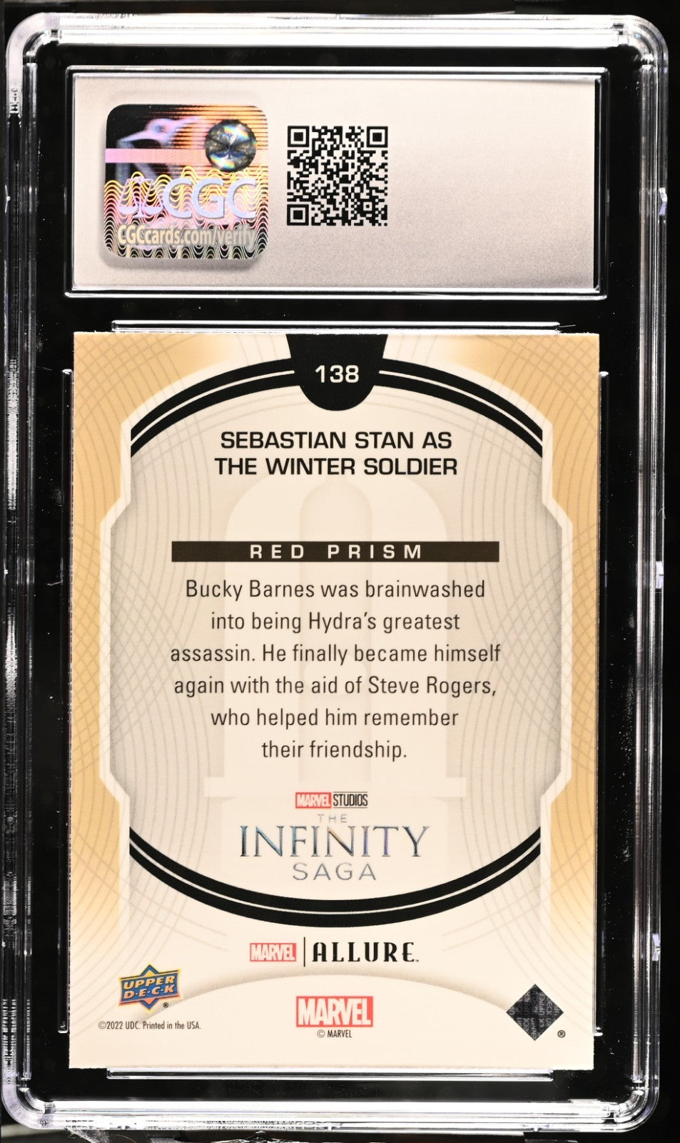 2023 Upper Deck Marvel Studios Sebastian Stan as Winter Soldier #138 CGC 10