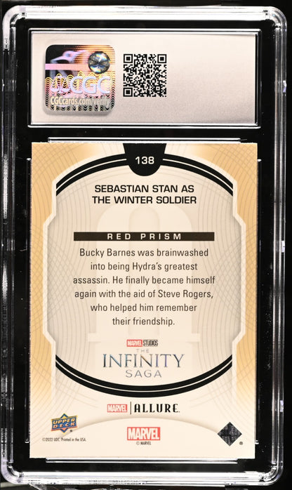 2023 Upper Deck Marvel Studios Sebastian Stan as Winter Soldier #138 CGC 10