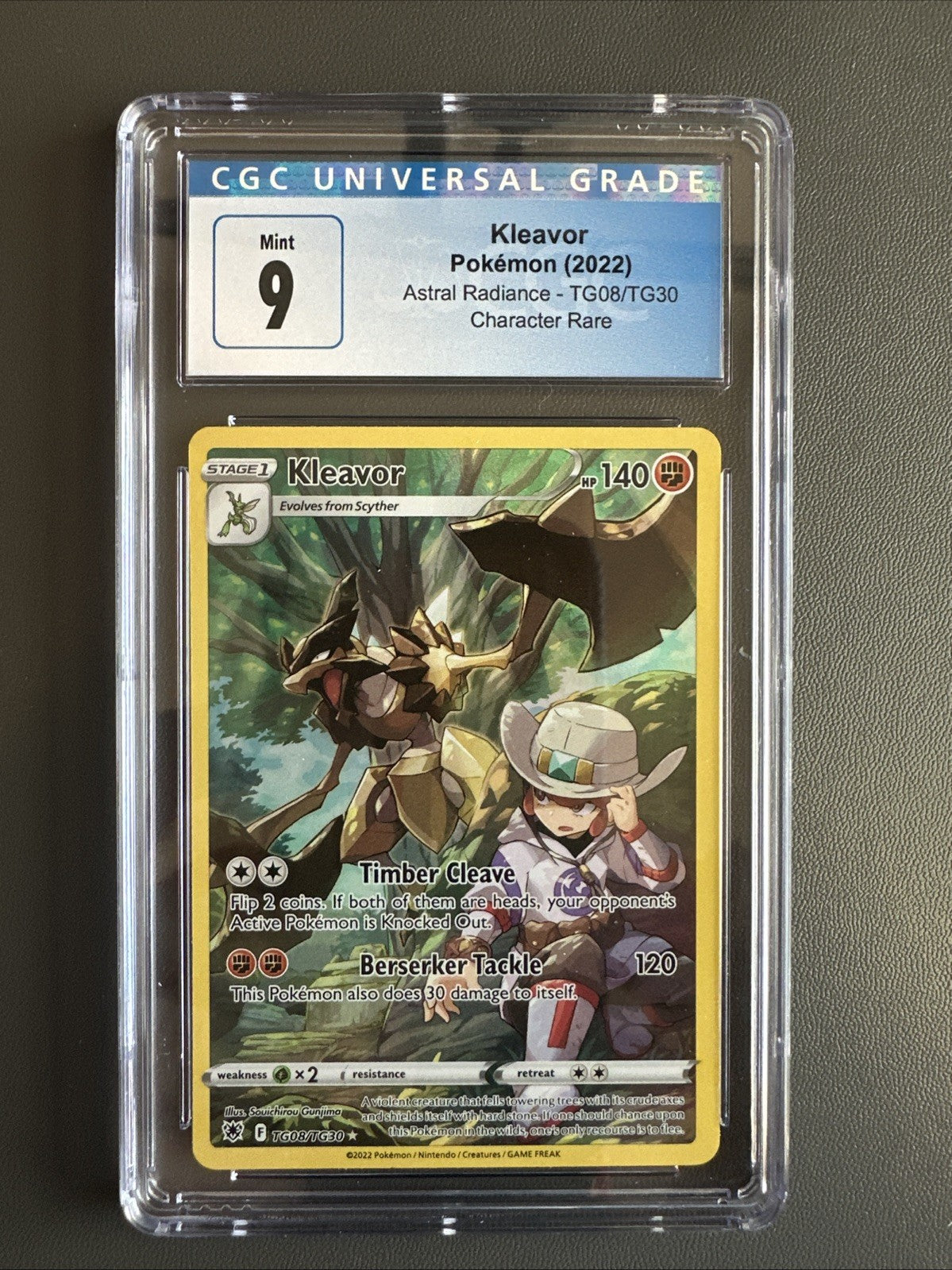 Pokemon 2022 Kleavor TG08/TG30 Swsh10 Astral Radiance Trainer Gallery Rare CGC 9