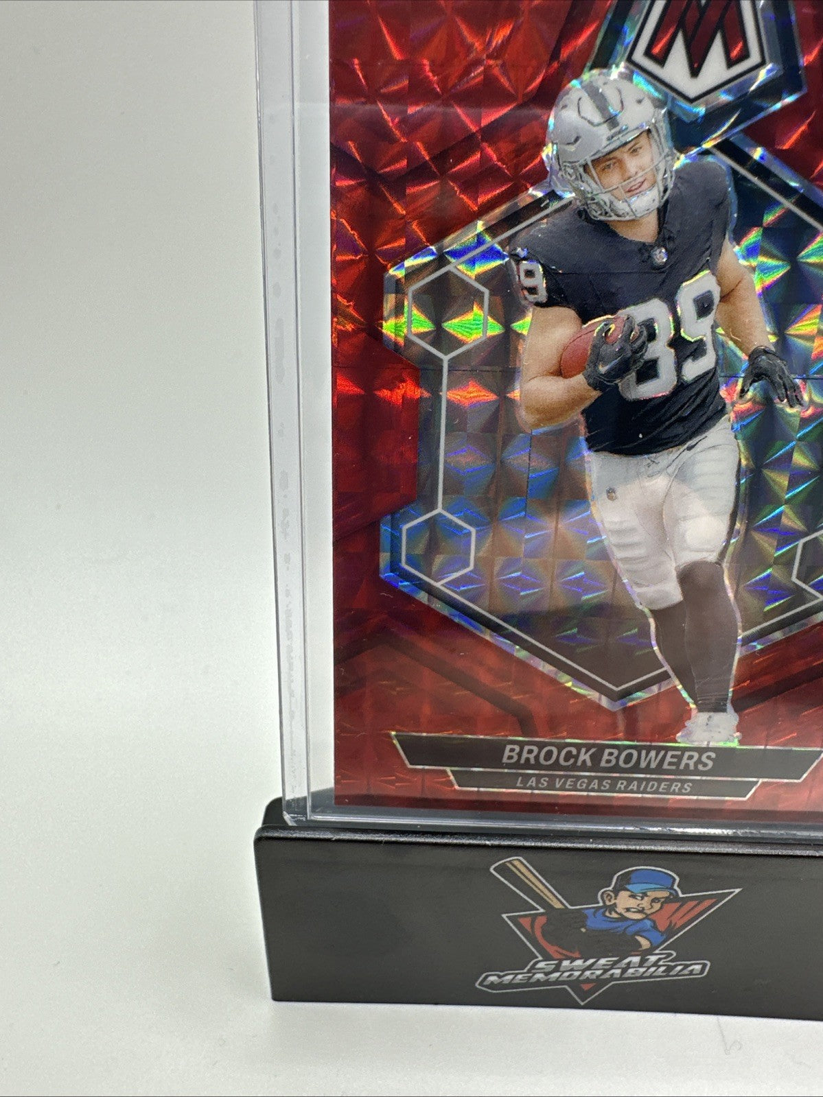 2024 Panini Mosaic - Rookies Reactive Red Mosaic Prizm #313 Brock Bowers (RC)