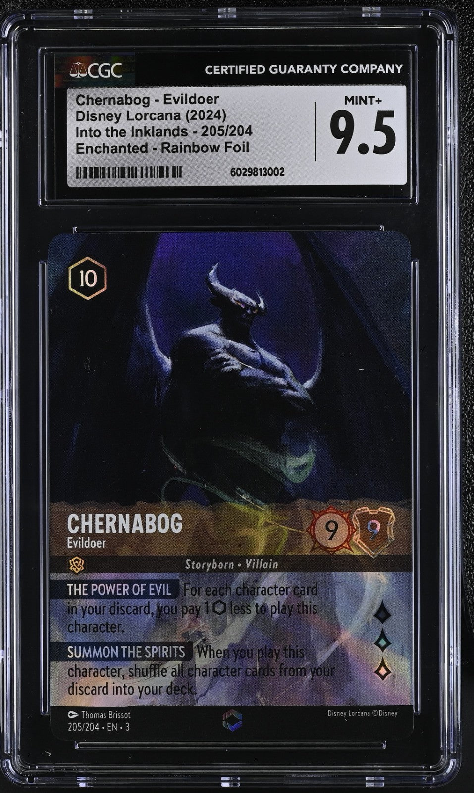 2024 Magic the Gathering Into the Inklands Chernabog #205/204 CGC 9.5