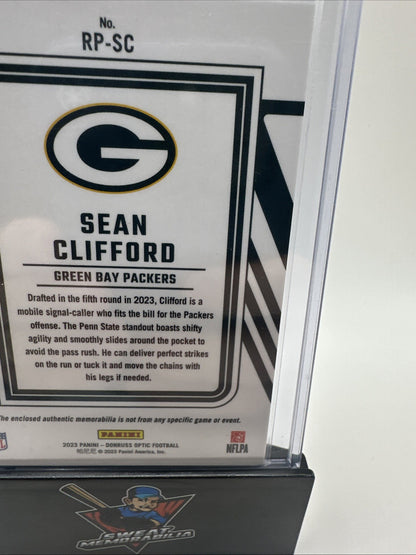 2023 Panini Donruss Optic SEAN CLIFFORD RC Rookie Phenom Patch #RP-SC Packers