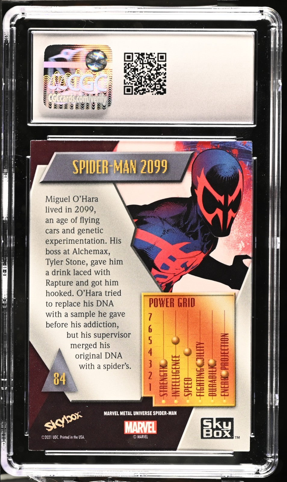 2022 Upper Deck Skybox Spider-Man Metal Spider-Man 2099 #84 CGC 9.5