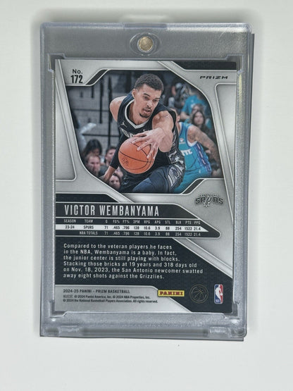 2024-25 Panini Prizm Victor Wembanyama Pink Cracked Ice #172