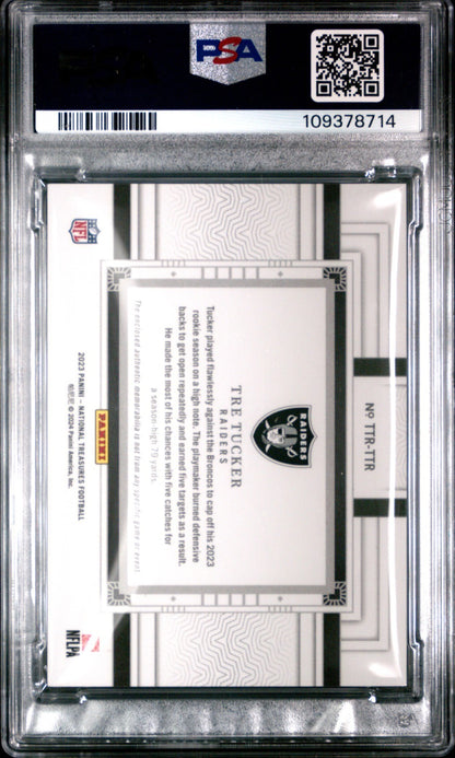 2023 Panini National Treasures TT Rookies Relics Tre Tucker 1/1 PSA 9