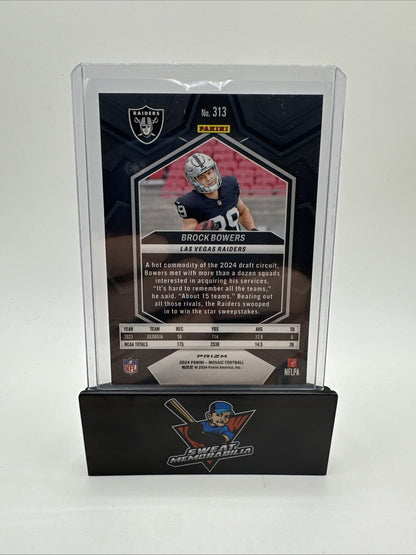 2024 Panini Mosaic - Rookies Reactive Red Mosaic Prizm #313 Brock Bowers (RC)