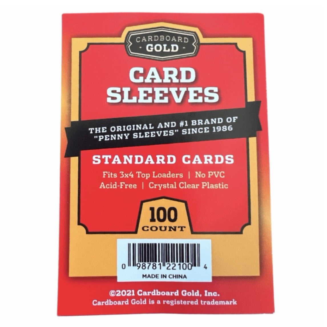 Cardboard Gold Standard Size “Penny” Card Sleeve 100 Count X 1 Pack