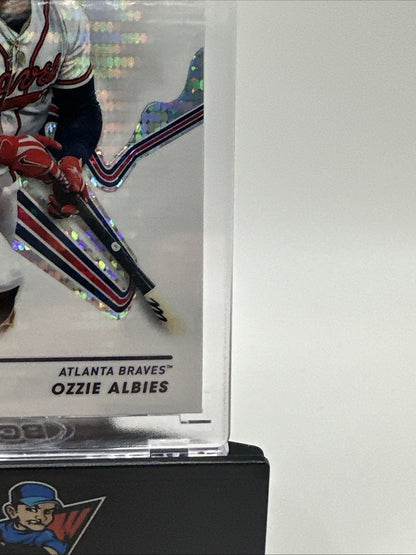 2024 Topps Pristine Ozzie Albies 81 Encased Purple Refractor Atlanta Braves