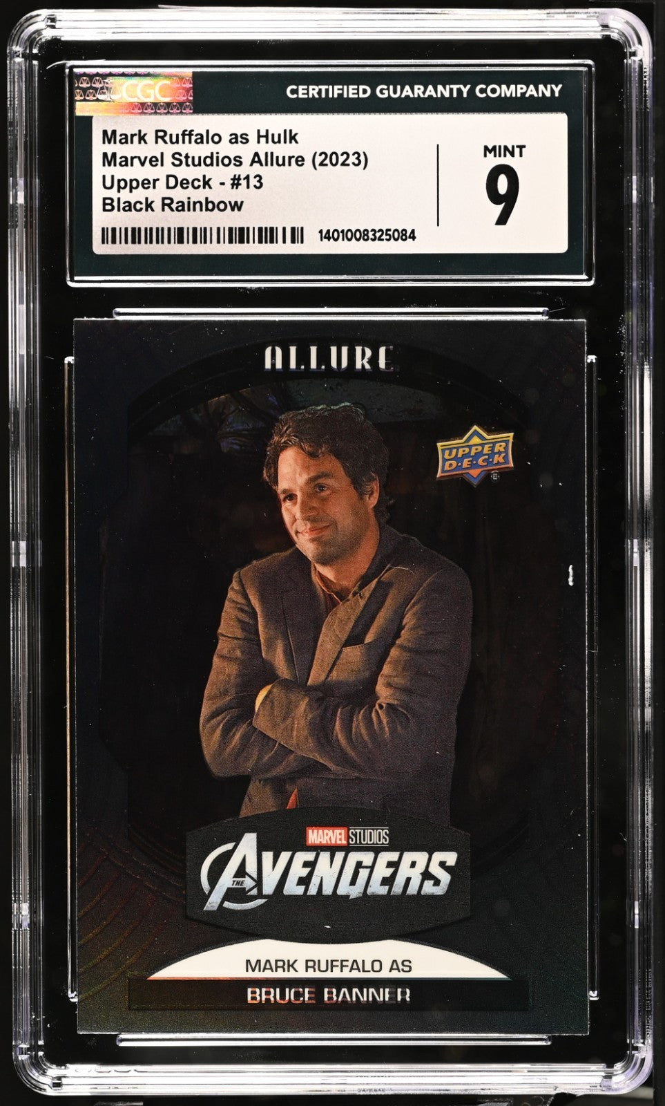2022 Marvel Studios Allure Black Rainbow #13 Mark Ruffalo as Bruce Banner CGC 9